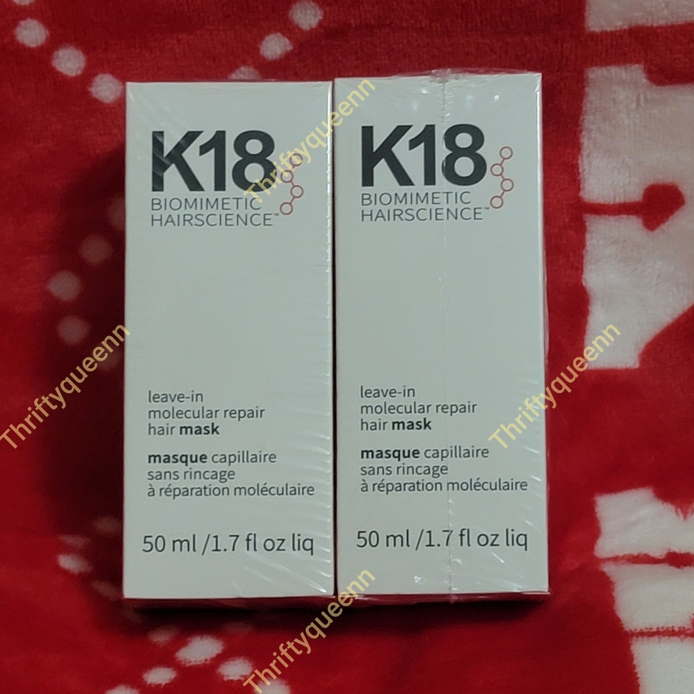 K18 Leave-In Repair Hair Mask SET of 2 Treatments to Repair Dry or Damaged Hair